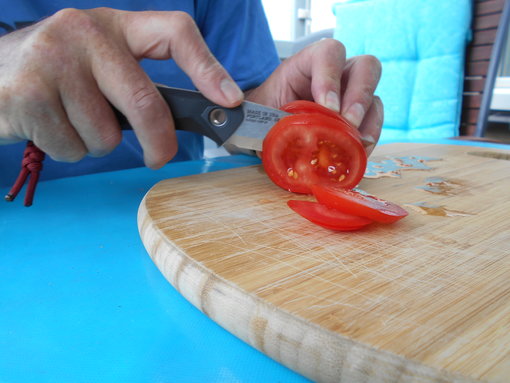 Tomaten snijden