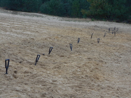 schepjes in de grond