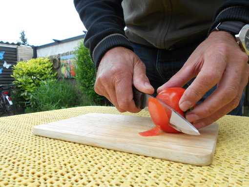 Tomaten snijtest