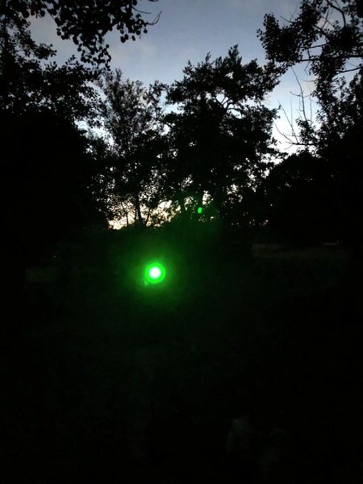 Met groene filter
