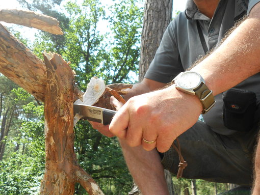 Hard droog hout splijten