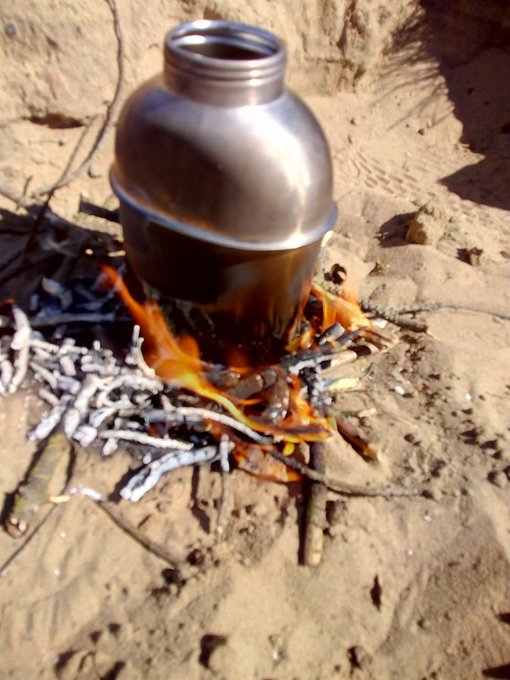 Zonder dop het water koken